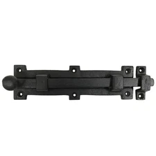 Antique style 8" Black Wrought Iron - Slide Door Bolt Latch - vintage iron - ...