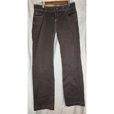 Prana Women's Size 8 Brown Twill Tall Inseam Straight Leg Pants Hiking Pants Y2K
