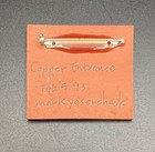 Artist MARK YASENCHACK “Copper Entrance” Titled Brooch 2/5/93 Abstract Clay Tile — photo 4