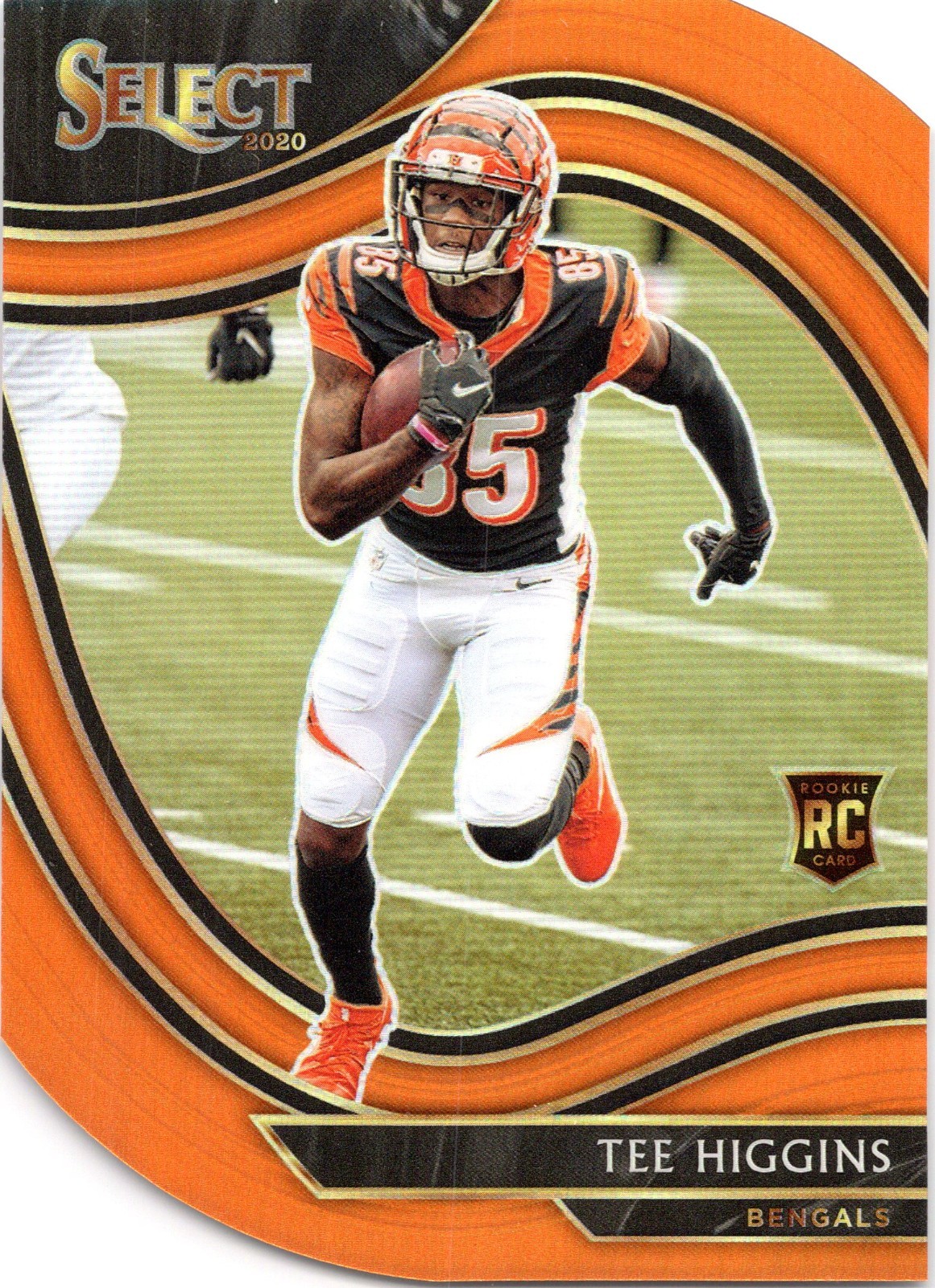 2020 Panini Select - Field Level Tee Higgins #360 Orange Prizm Die-Cut (RC)