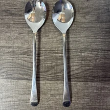 Vintage Silver Plated Spoon and Fork Salad Server set, Made in Sheffield England