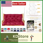 Wine Red Waterproof Porch Swing Cushion (40x40) - 2/3 Seater, Thickened, Tied...