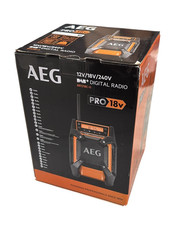 AEG Baustellenradio mit DAB+ FM 18 V, für Netz- oder Akkubetrieb BR1218C-0