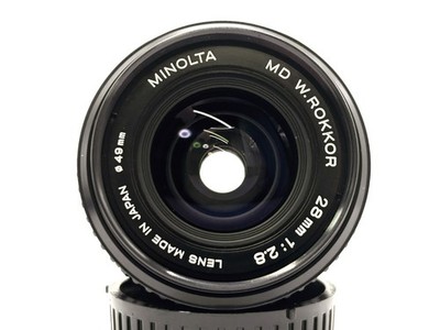 MINT] MINOLTA MD W.ROKKOR 28mm f2.8 Wide Angle Lens MF From JAPAN
