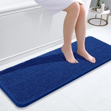 OLANLY Bathroom Runner Rugs 47x17, Soft Absorbent 47" X 17", Royal Blue