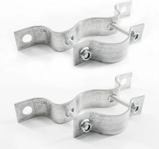 2 PCS Wall Mount Antenna Mast Bracket, 1-2/5" to 2-1/10" OD Heavy Duty Antenna M