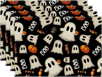 Geister Boo KüRbisse Halloween Platzsets 30X45Cm 4Er Set