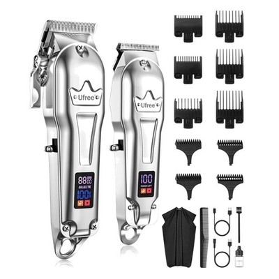 Barber Clippers Set with Multiple Guide Combs - Safe Men s Grooming Kit