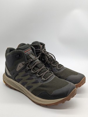 Mens Size 14 - Merrell Nova 3 Mid WP Waterproof Hiking Boots Olive Green J067625