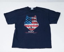 Vintage Native American 90s Wolf Shirt Men Size L Graphic USA American Spirit