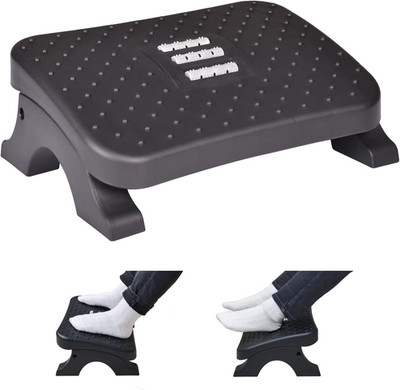 Scalebeard under Desk Footrest, Ergonomic Foot Stool with Massage Rollers Max-Lo