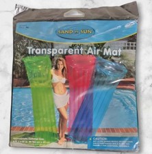 Vintage INTEX Sand N Sun 1999 Swim Pool Air Mat, Raft, Float, 72" x 30" Blue
