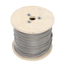 3/16"x500ft 7x19 T304 Stainless Steel Wire Rope Cable 3700lb Fracture Strength