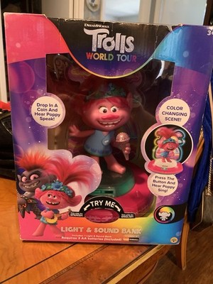 Troll World Tour Poppy Bank Lights & Sounds Cindy Lauper Only 1 Boxed On Ebay!!