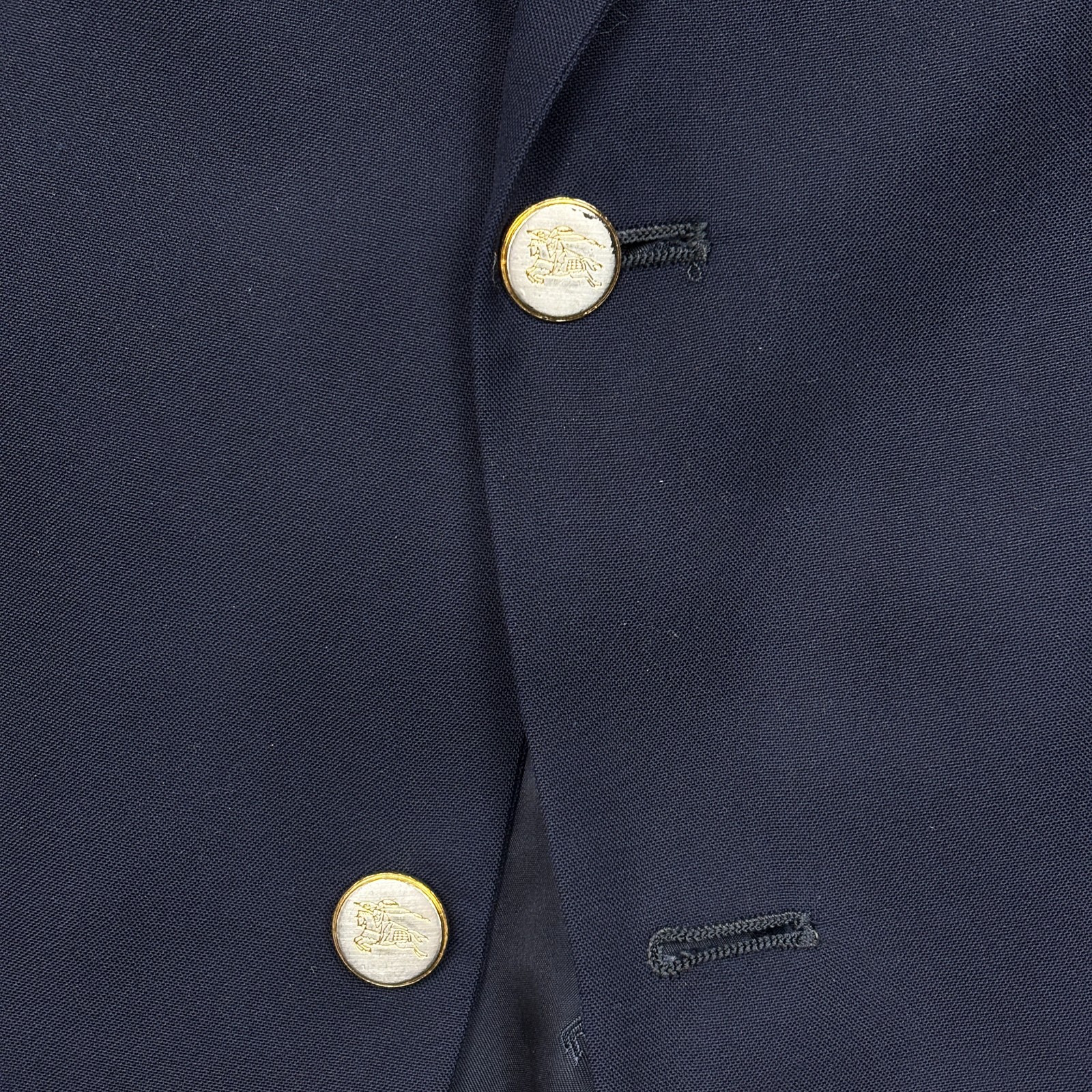 Burberrys Blazer Mens 42R Navy Blue Silver Gold Buttons 100% Wool Jacket Coat thumbnail 5