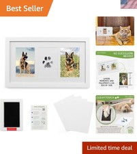 Adorable Pet Print Kit in White: Customizable Frame for Cherished Moments