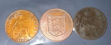 3 Collectors Pennies 1 X 1896, 1 X 1932, 1 X 1966 One Twelfth of Shilling #1184