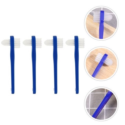 4 Pcs Zahnpasta Prothesenzahnbürste Einfarbige Reinigungsbürste Set