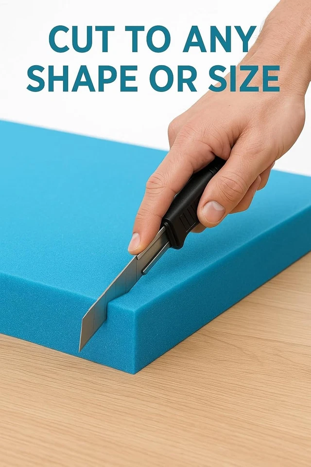 HIGH-DENSITY UPHOLSTERY FOAM SHEET- CUT TO ANY SIZE- FOR CUSHIONS, SOFAS, & BEDS - Image 4 of 4