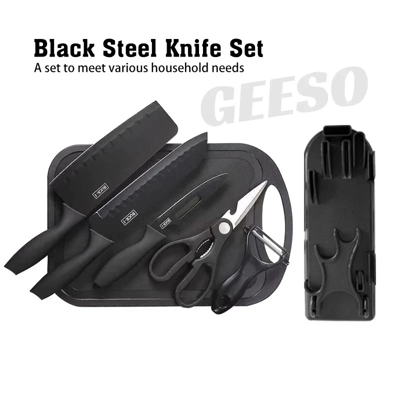 GEESO 7 in 1 Black Steel Nonstick Kitchen Knife Set ( Top 1 in Malaysia)
Opens in a new window or ta