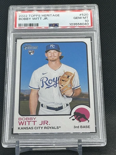 2022 Topps Heritage Bobby Witt Jr. #520 Rookie RC Card Royals PSA 10
