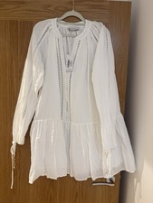 Petal and pup rrp £75 white heart long sleeve mini dress size s