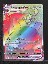 Carte pokémon Rongrigou VMax 272/264 Rainbow EB 08 Poing de fusion FRA
