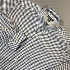 Eddie Bauer Mens TM Plaid Button Down Shirt Long Sleeve Classi Fit Wrinkle Free