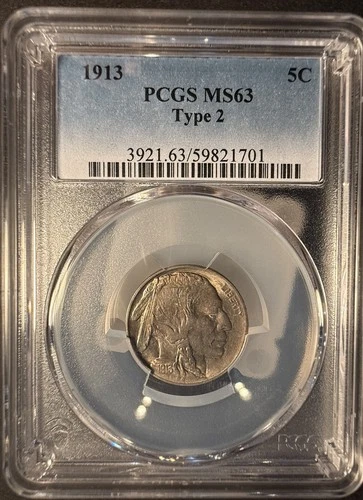1913 T-2 Buffalo Nickel, MS63 PCGS (14156)