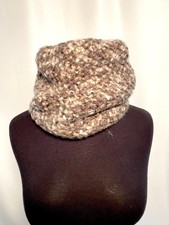 BUFF Original warm neck gaiter knit with fleece lining black gray color specs