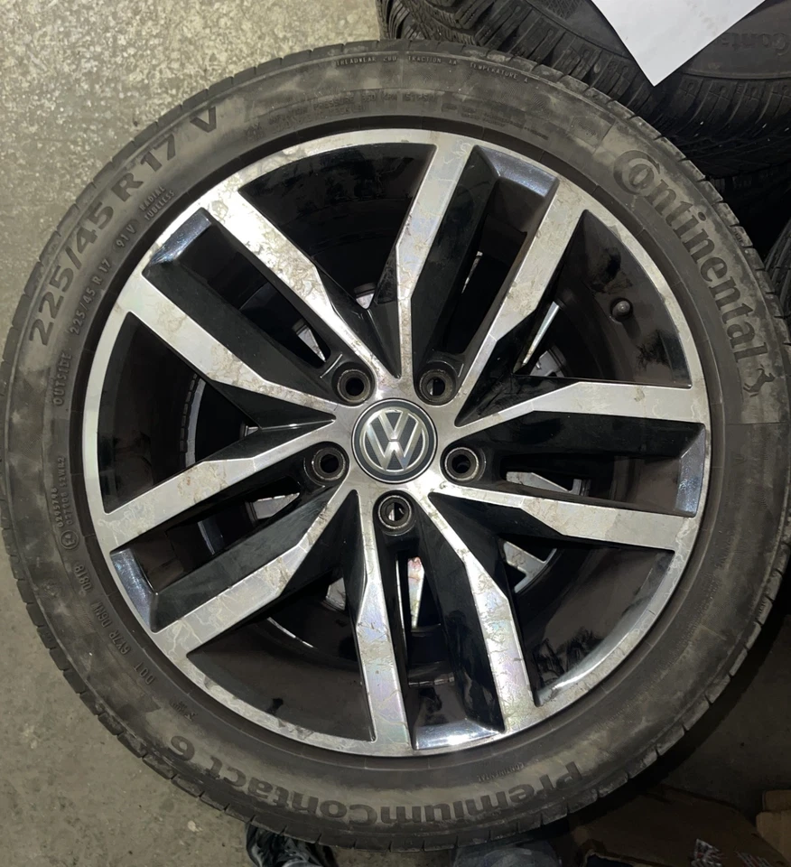 Original VW Golf 7 5G Sportsvan Madrid Alufelgen Sommerreifen 225/45 R 17 Conton - Bild 2 von 4