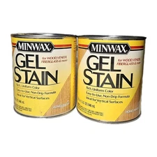 (2) Minwax Gel Stain HONEY MAPLE For Wood, Veneer, Fiberglass 32 oz 1 QT NEW