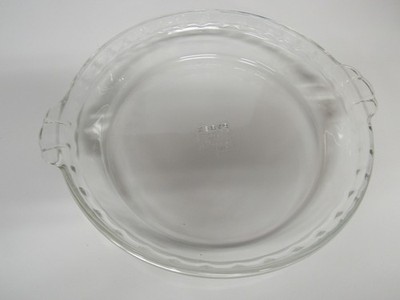 Vintage Pyrex 229 Clear Glass Deep Dish 9.5'' Scalloped Fluted Edge Pie Plate USA