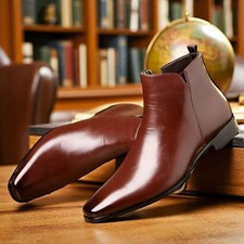 Stivali eleganti e di successo da uomo ,a punta , in pelle TG 38/47