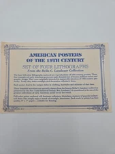 American Posters of the 19th Century Lithograph Set of 4 – Bella C. Landauer...