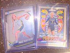 Panini 2025 WNBA Prizm Paige Bueckers RC & Sophie Cunningham Groovy 2Card