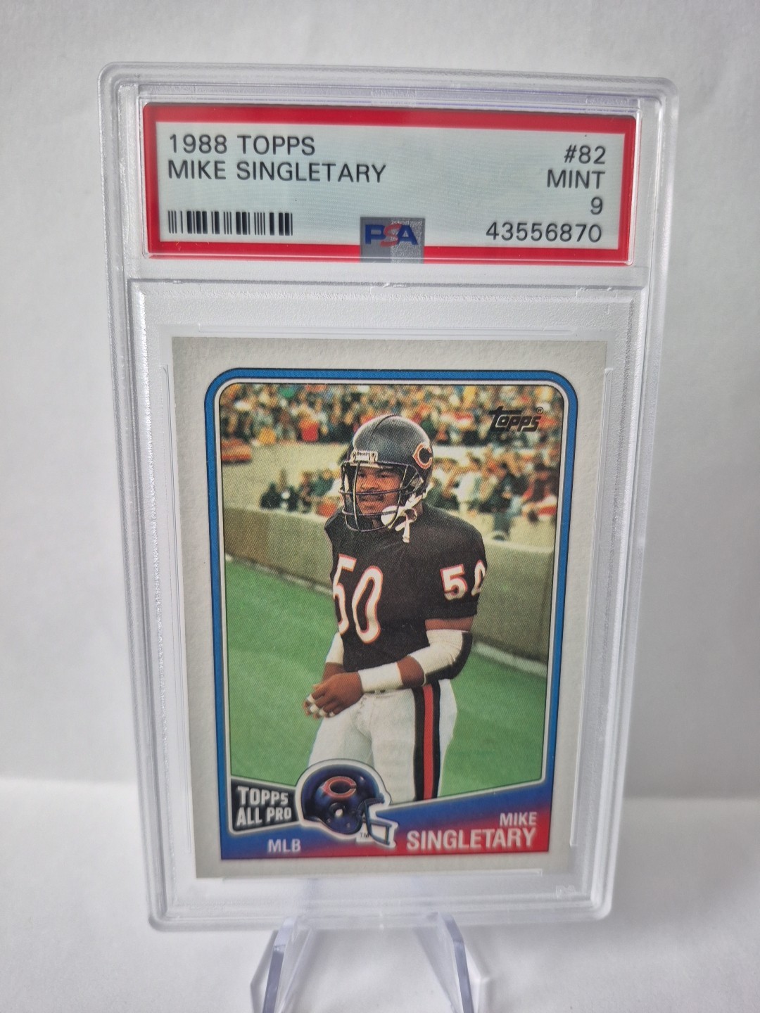 🏈 1988 Topps Mike Singletary #82 – PSA 9 Mint – Chicago Bears Legend