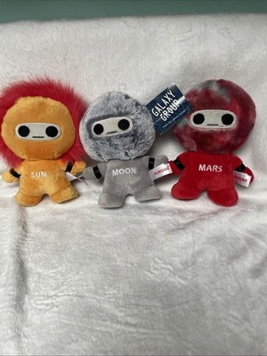 Aurora World Galaxy Ninja Sun Plush Anime Yellow 9'', Moon, And Mars One Has Tag