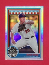 Tucker Biven 2025 Panini Stars-Stripes USA Baseball Refractor Rookie #82