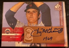 2003 Upper Deck SP Chirography Tug McGraw Inscribed Auto #’d /100 “1969”