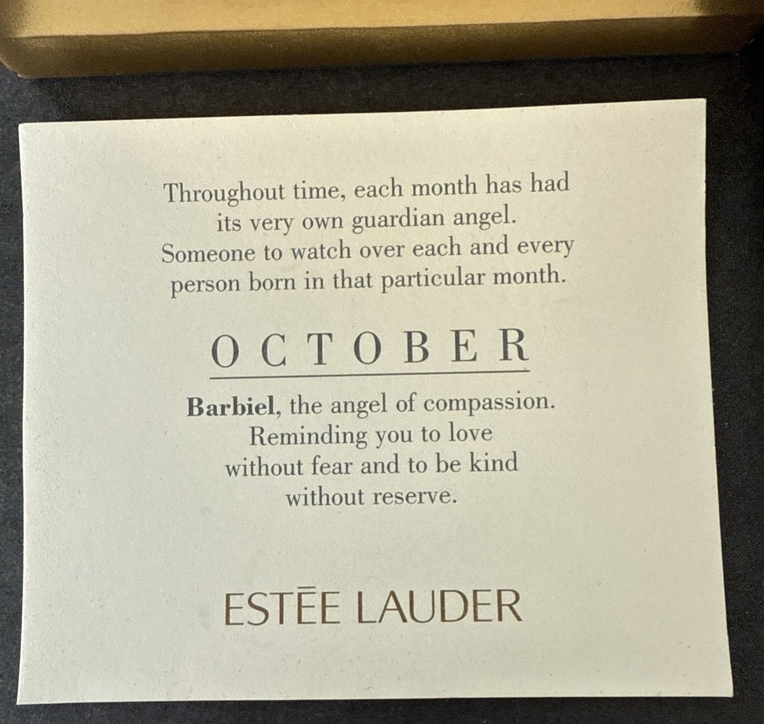 Estee Lauder Powder Compact  Angel of Compassion Barbiel October w/ Box & Card