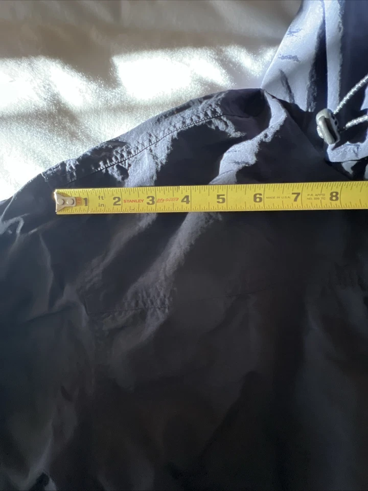 Chaps Ralph Lauren Hooded Pullover Vintage Windbreaker Jacket Mens Size XL Navy - Image 2 of 4