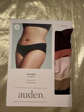 NWT Auden 6 Pack Micro Fiber Hipster Panties Invisible Edge Size Large 12-14 