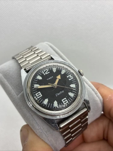1970 Timex Electric Skin Diver Men's Vintage Watch Runs Well New Battery