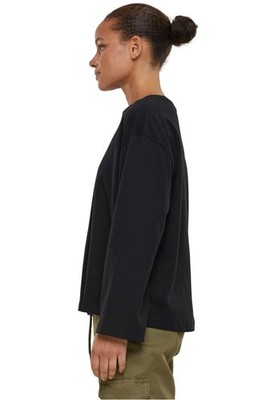 Damen T-Shirt Oversized Longsleeve Schwarz S Urban Classics Organic Baumwolle