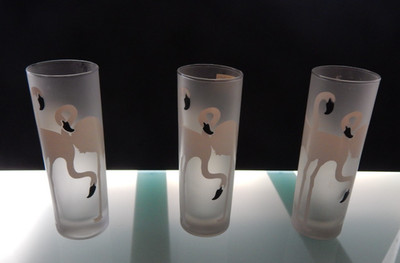 3 Leonardo Joy Gläser Flamingo   Vintage 80iger 90iger Jahre