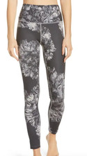 NWOT 69 Zella High Waist Studio Lite Ankle Leggings Grey Graphic Print Medium