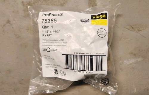 Viega Propress 79365 Bronze Female Adapter 1-1/2" x 1-1/2" P x FNPT - Zero Lead