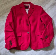 Talbots Women's Blazer Size 14 Wool Blend Red Classic