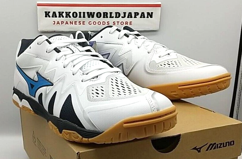 Mizuno Table Tennis Shoes WAVE MEDAL RISE White / Blue 81GA2110 27